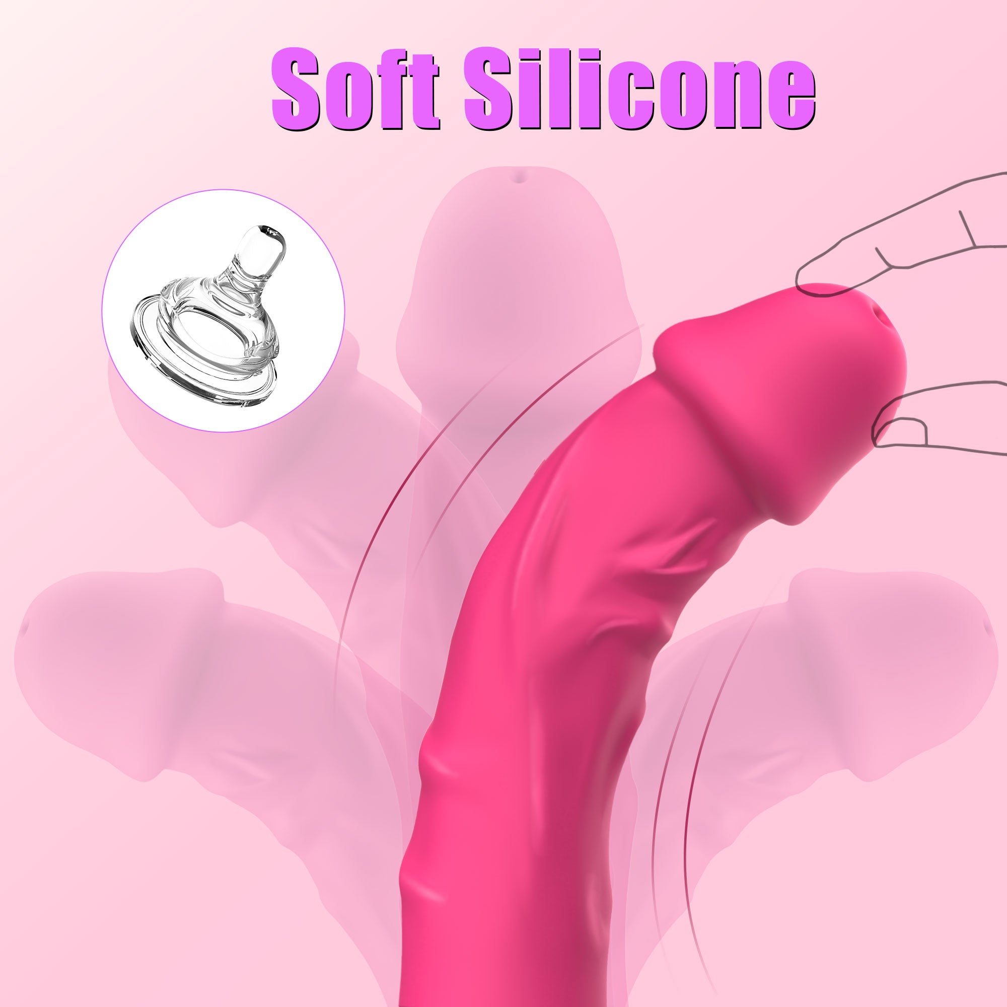 Dildo G-spot Vibrator - Stotend & Verwarmend