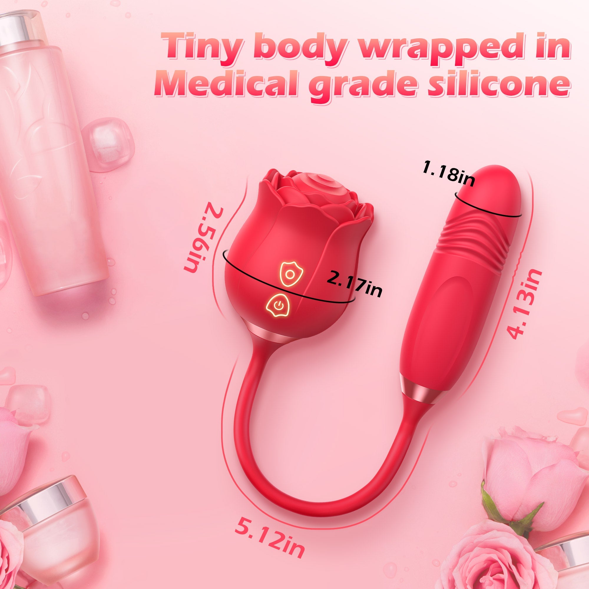 Rozen Stotende Vibrator - Zuigen & Trillen