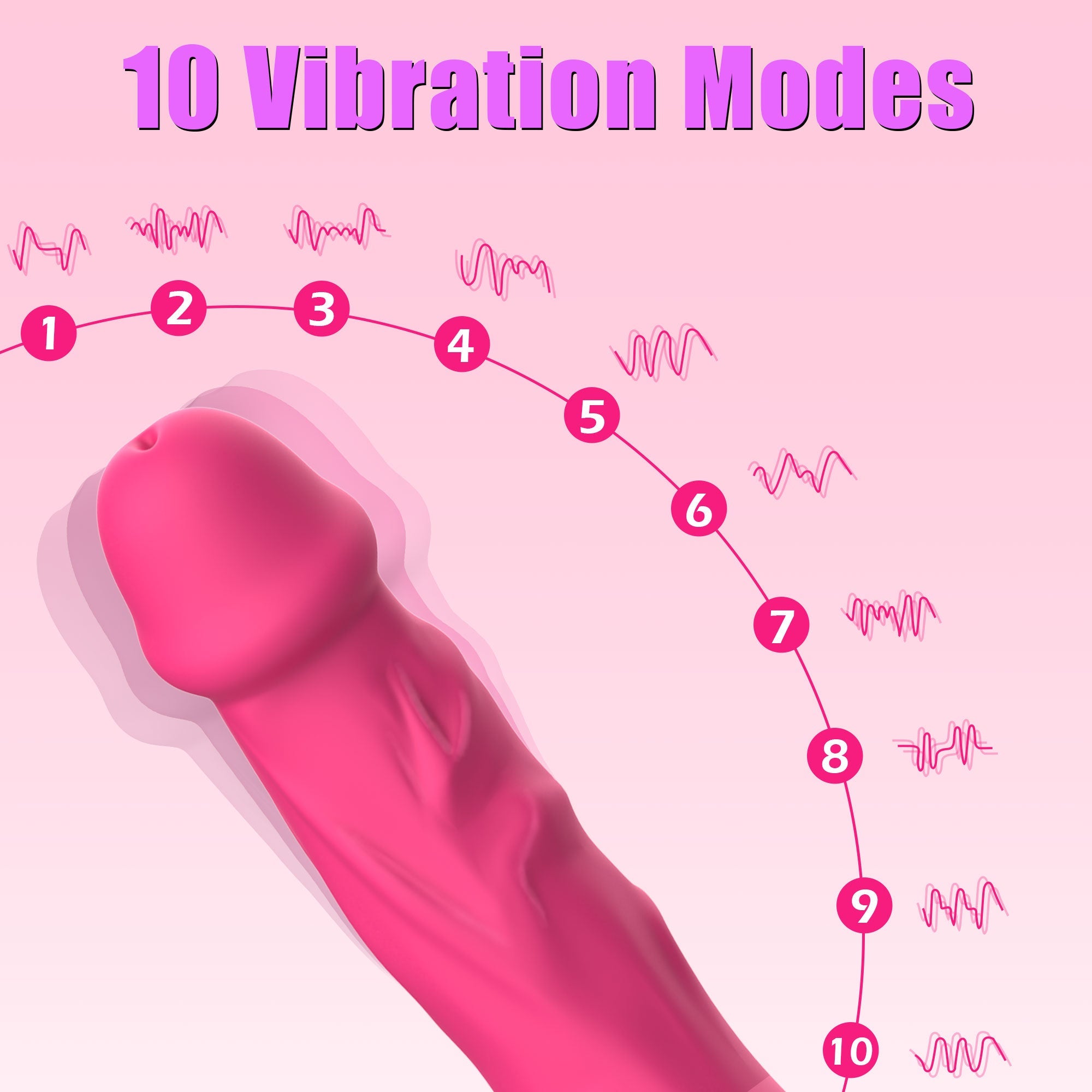 Dildo G-spot Vibrator - Stotend & Verwarmend