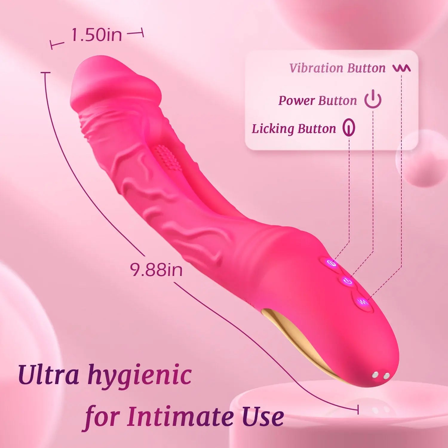 Flapperende Dildo Vibrator met Vibratie