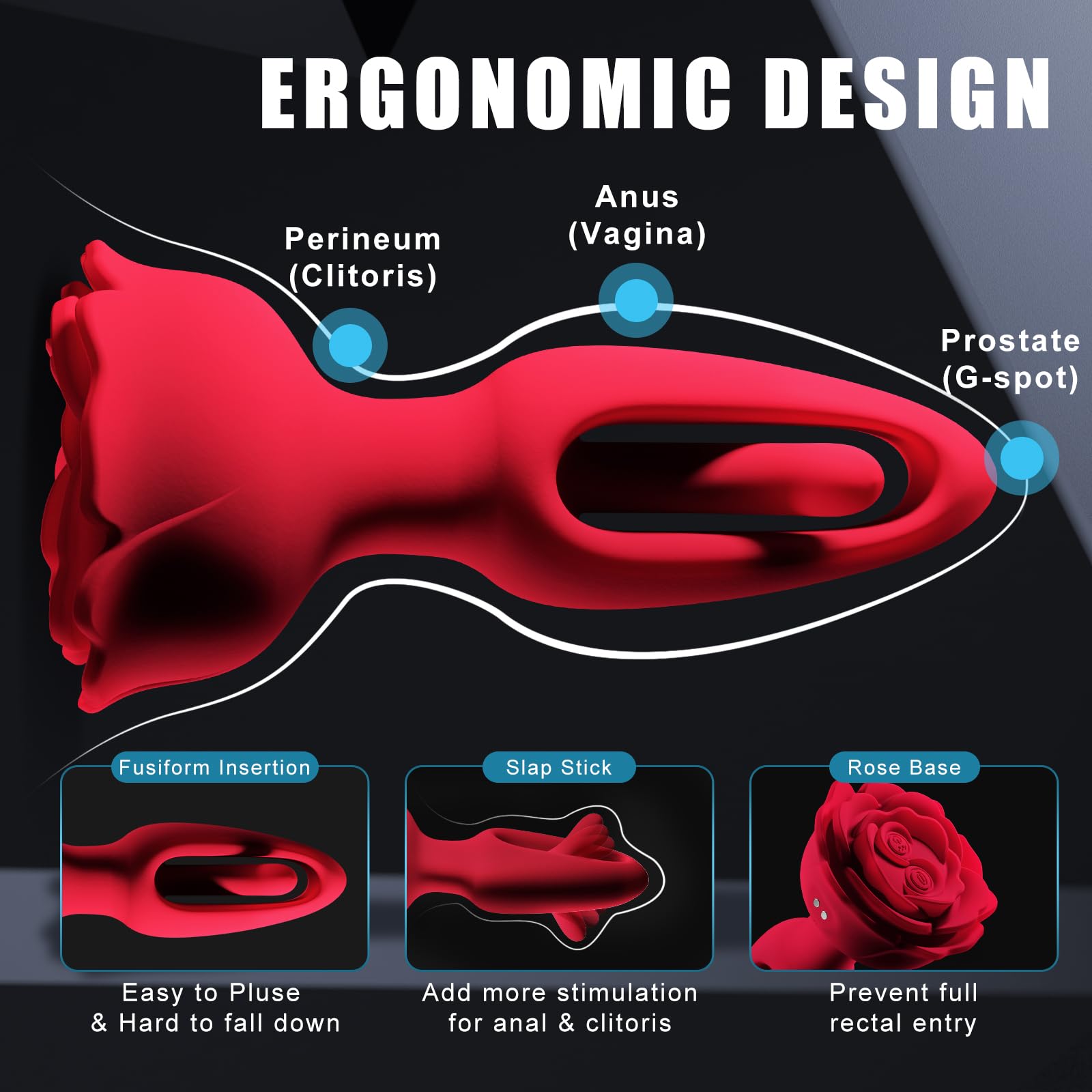Rosebud Anaal Vibrator - Flapperend & Afstandsbediening