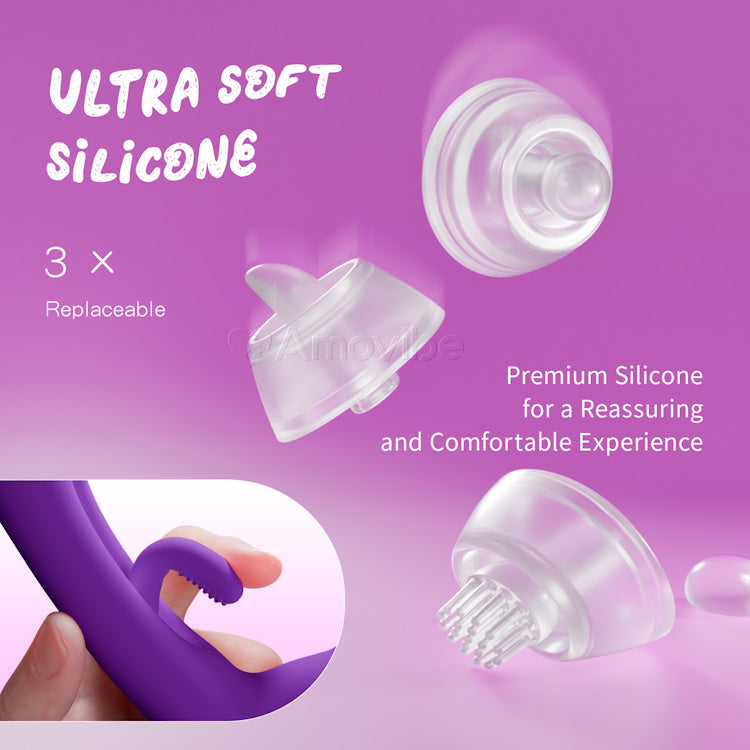 Flapping G-Spot Vibrator met Siliconen Hoezen voor Tikken, Kietelen & Likken