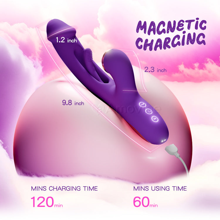 Flapperende G-Spot Vibrator - Verwisselbare Siliconen Hoezen voor Tik-, Kietel- en Likfuncties