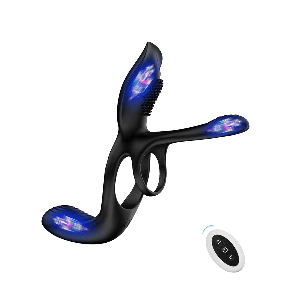 Tri Motored Penis Cock Ring - Vibrerend & Gekoppeld